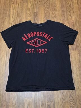 Aeropostale Men’s 2XL Black Logo Tee Cali 1987 Graphic T-Shirt Casual Streetwear